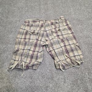 Parachute y2k 2000s low rise streetwear plaid cargo unionbay utility shorts sz 9